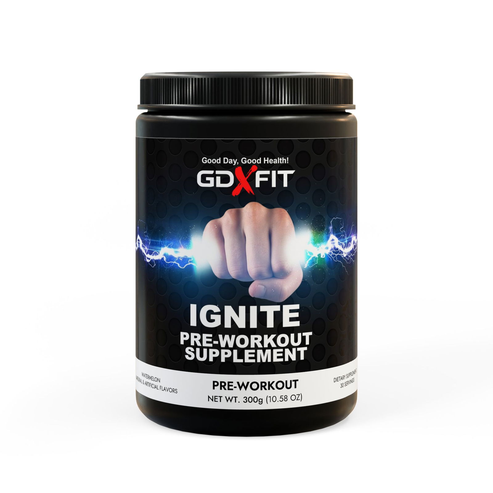 GDXFit Pre-Workout Supplement, Watermelon (300g, 10.58oz)